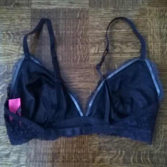 La Senza Navy Blue Lacy Bralette Bra - Picture 2 of 3